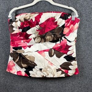 White House Black Market Vibrant Floral crop top sz 14 women’s